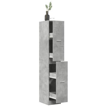 vidaXL Apothekerskast 30x41x174,5 cm bewerkt hout betongrijs, Huis en Inrichting, Verzenden, Nieuw