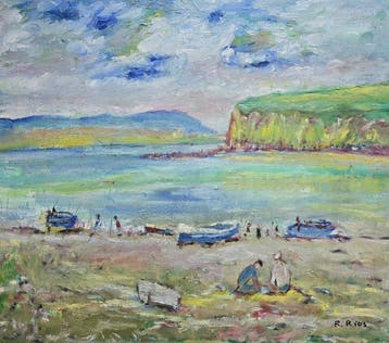 Ricardo Ríos (1946) - La bahía tranquila, Antiek en Kunst