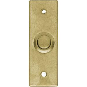 Intersteel beldrukker smal recht messing getrommeld, Verzenden, Nieuw