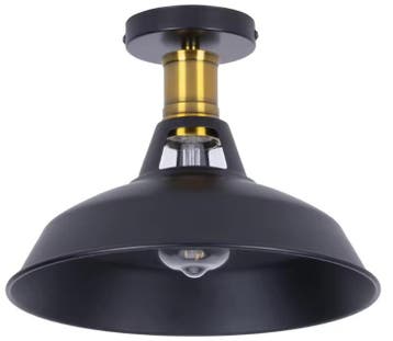 Retro Industriële Plafondlamp – E27 Metalen Kap Armatuur, Verzenden, Nieuw