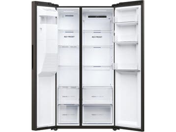Haier HSR5918DIPB - Amerikaanse koelkast - 511 liter - Zwart, Witgoed en Apparatuur, Verzenden, Zo goed als nieuw