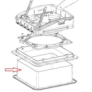 MaxxFan Interieur Rand Wit 13,3cm, Nieuw