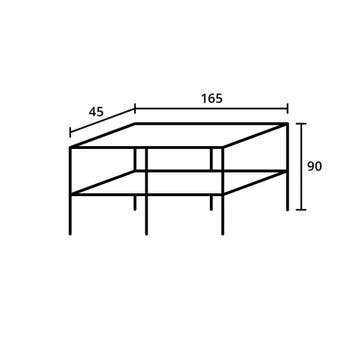 Royal Well kweektafel vrijstaand 165x45x90 cm - wit, Verzenden, Nieuw