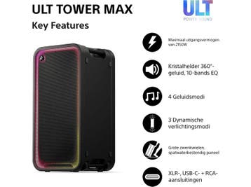 Sony -  Ult Tower Max 2150 Watt  - Zwart, Verzenden, Nieuw, Overige typen, Sony