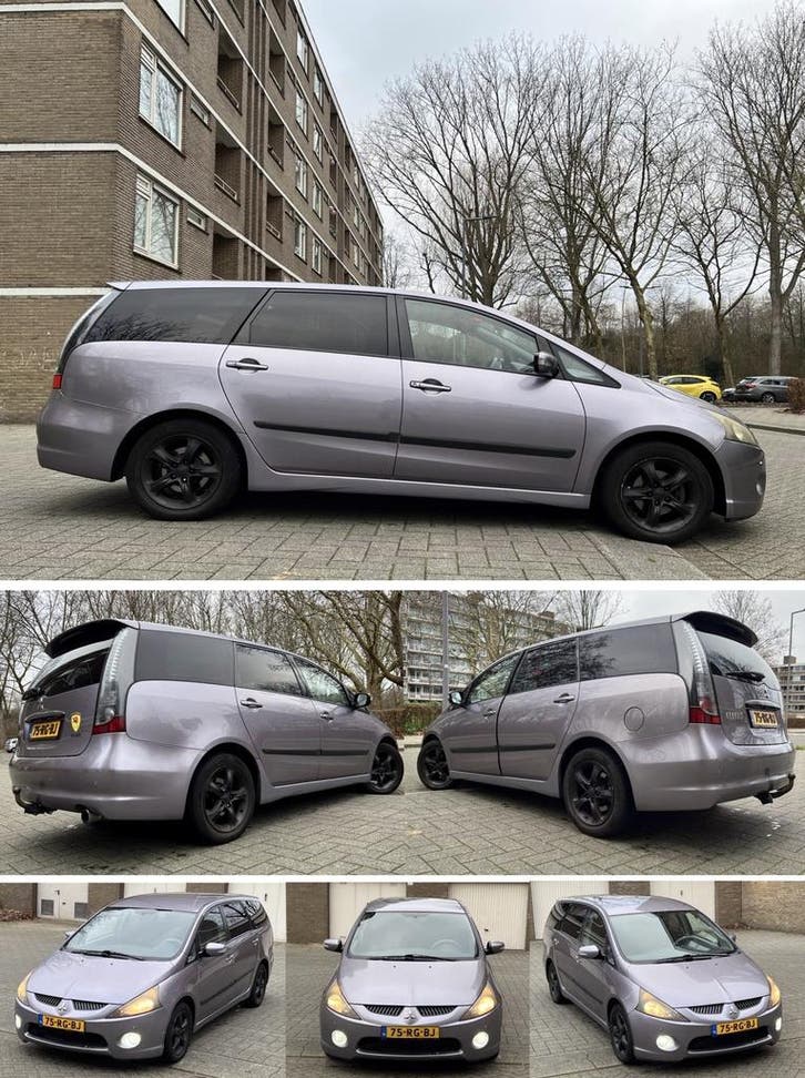 Nette Mpv Grandis 2.4i Mivec M2008 Airco 7pers Pc Inr Mog, Auto's, Mitsubishi, Te koop, Handgeschakeld, MPV, Benzine, Rood, Mitsubishi Diamond Class