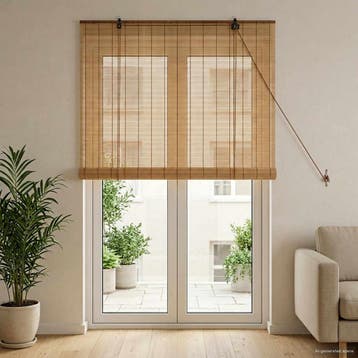 vidaXL Rolgordijn Bruin 90 x 220 cm Bamboe, Verzenden, Nieuw, Bruin