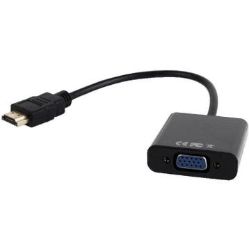 Gembird A-HDMI-VGA-03 kabeladapter, Computers en Software, Pc- en Netwerkkabels, Verzenden, Zo goed als nieuw
