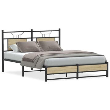 vidaXL Bedframe zonder matras hout sonoma eikenkleurig, Bruin, Verzenden, 140 cm, 200 cm