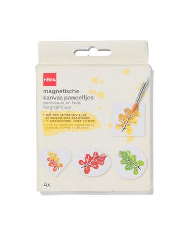 HEMA Magnetische canvas paneeltjes - 4 stuks, Hobby en Vrije tijd, Verzenden, Nieuw