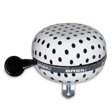 Basil bel Ding Dong 80mm Dots wt/zw, Fietsen en Brommers, Verzenden, Nieuw