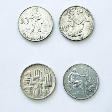 Tsjecho-Slowakije. 4x Tsjechoslowakije 10 Korun (1930, 1954,
