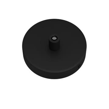 Plafondkap Mini Zwart 1 uitgang met metalen trekontlaster, Ophalen of Verzenden, Nieuw