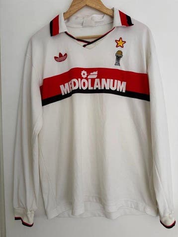 AC Milan 1990/91 Original adidas Home Shirt – Mediolanum –, Nieuw