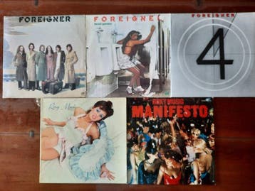 Foreigner and Roxy Music - 5 x Lp Albums - Diverse titels -, Nieuw in verpakking