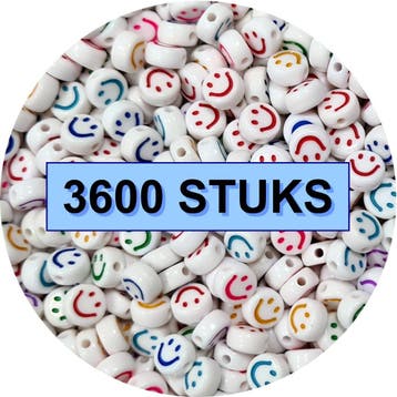 Fako Bijoux - Emoji / Smiley Kralen Bulk - Acryl - 7mm -, Verzenden, Nieuw