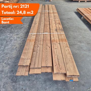 Thermo Vuren Geborstelde Planken 4800x185x19mm, Ophalen of Verzenden, Nieuw