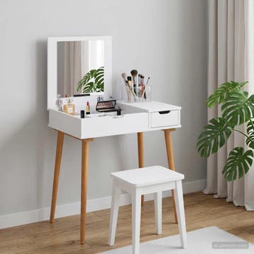 vidaXL Plafondtafel FAUSKE Wit 76 x 50 x 78 cm, Verzenden, Nieuw
