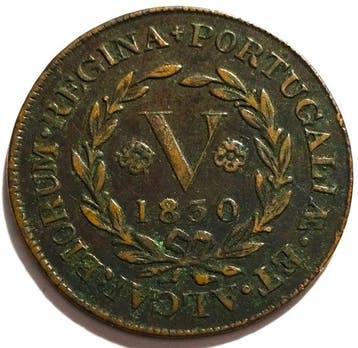Portugal, Azoren. D. Maria II (1833-1853). V Reis -1830 -