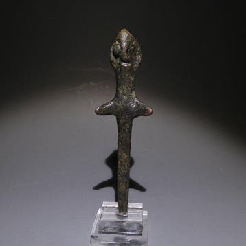 Achaemenidisch Brons Belangrijke figuur, ex-voto. Hoogte 8,2
