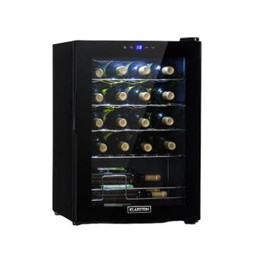 Wijnkoelkast 20 Flessen Wijnkoeler Zwart Klimaatkast, Refurbished, Ophalen of Verzenden, Minder dan 75 liter, Minder dan 45 cm