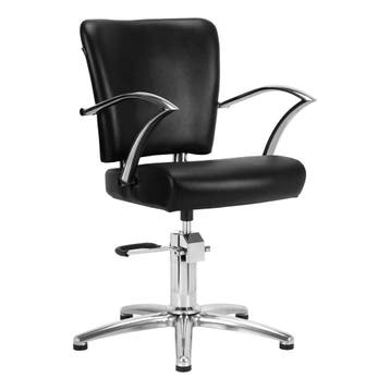 Gabbiano Dallas Kappersstoel Zwart EcoLeer Met Verstelbare, Huis en Inrichting, Stoelen, Ophalen of Verzenden, Nieuw