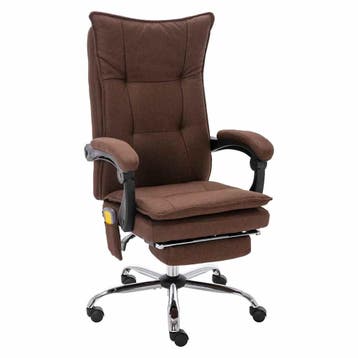 vidaXL Kantoormassagestoel stof bruin, Verzenden, Nieuw