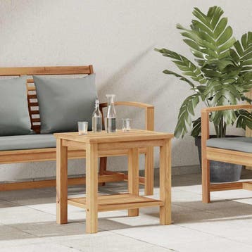 vidaXL Salontafel met opslag Bruin 50 x 35 x 45 cm Massief, Verzenden, Nieuw