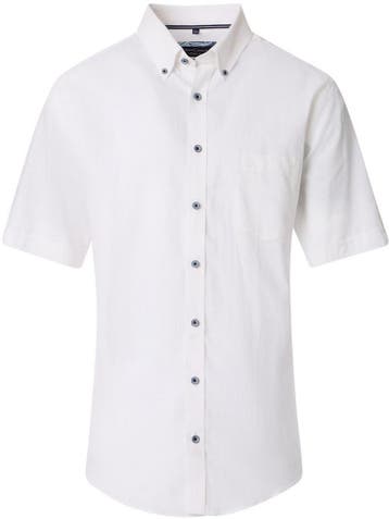 Casa Moda Casual Overhemd Korte Mouw Linnenmix 954457100-000, Verzenden, Nieuw, Wit