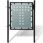 vidaXL Zwarte enkele deur schuttingpoort 100x75 cm, Verzenden, Nieuw