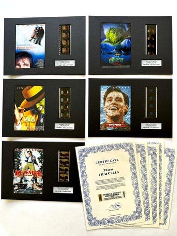 Jim Carrey – Rare Set of 5 Mounted 35mm Film Cells –, Verzamelen, Nieuw