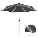 vidaXL Parasol met LED-verlichting en aluminium paal 300 cm, Verzenden, Nieuw, 3 tot 4 meter