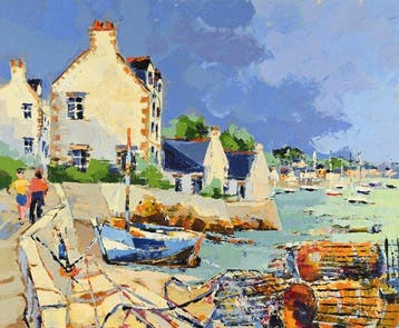 Jean-Paul Fouache (né en 1943) - Petit port breton