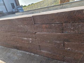 Veiling - 448x Muurblok Brown Black Nuance 59,5 Cm, Tuin en Terras, Nieuw