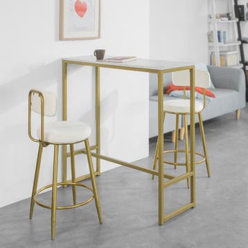 2dekans | SoBuy Bartafel hoog - Max. 50 kg - Marmer Effect -, Huis en Inrichting, Ophalen of Verzenden, Zo goed als nieuw