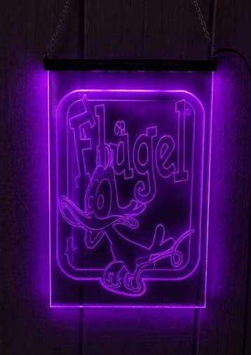 Led bord Flugel, Ophalen of Verzenden, Nieuw, Reclamebord