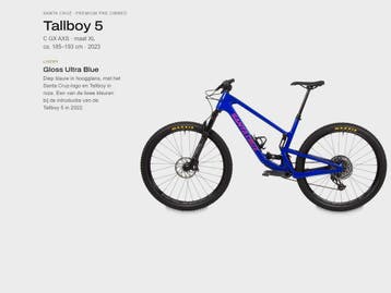 Santa Cruz Tallboy 5 C mountainbike fully 29 XL GX AXS blauw, Overige merken, 57 cm of meer, Ophalen of Verzenden, Zo goed als nieuw