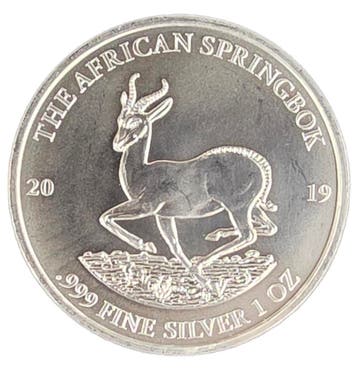 Gabon Springbok 1 oz 2019, Verzenden, Overige landen, Losse munt, Zilver