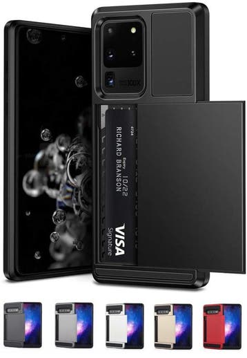 Galaxy S21 Ultra Slide Armor Hoesje Met Pashouder, Ophalen of Verzenden, Nieuw