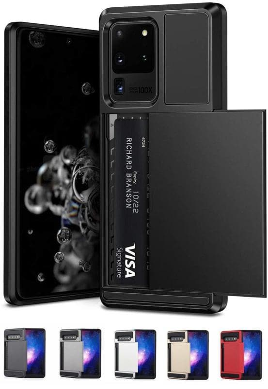 Galaxy S21 Ultra Slide Armor Hoesje Met Pashouder, Telecommunicatie, Mobiele telefoons | Hoesjes en Frontjes | Samsung, Nieuw