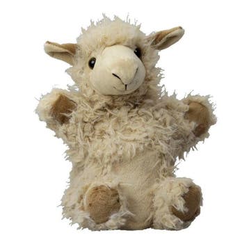 Pluche lama/alpaca handpop - 22 cm - knuffel, Verzenden, Nieuw