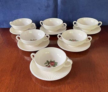 Wedgwood - Tafelservies (12) - Moss Rose - Aardewerk - 6