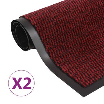 vidaXL Droogloopmatten 2 st rechthoekig getuft 90x150 cm, Verzenden, Nieuw