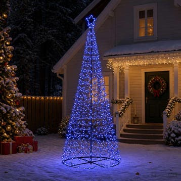 vidaXL LED-kerstboom spiraal met voet EKENAS 250 cm 370, Verzenden, Nieuw