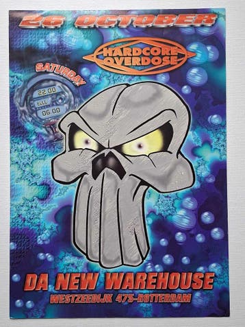 Hardcore overdose flyer 26 oktober, Verzamelen, Verzenden, Nieuw