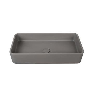 Waskom Siro 60x28x12cm beton rechthoek grijs inclusief, Verzenden, Nieuw