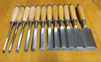 Woodworking Tools — 12-Piece Flat Chisel Set (Various Sizes