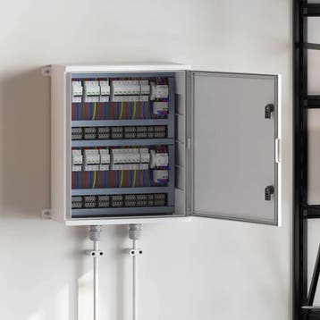 vidaXL Bedieningskast Grijs 57 x 23 x 60 cm ABS Kunststof, Verzenden, Nieuw