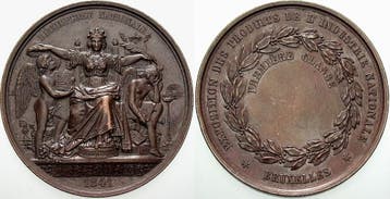 Brons medaille 1841 Belgie-koenigreich Leopold I 1831-1865, Postzegels en Munten, Penningen en Medailles, Verzenden