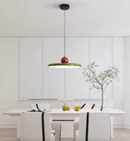 Retro Groene Hanglamp – Moderne Platte Plafondlamp 30/40cm, Verzenden, Nieuw