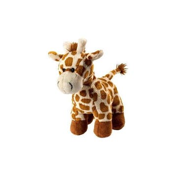 MBW giraffe knuffel - pluche - 18 cm - staand - safari, Verzenden, Nieuw